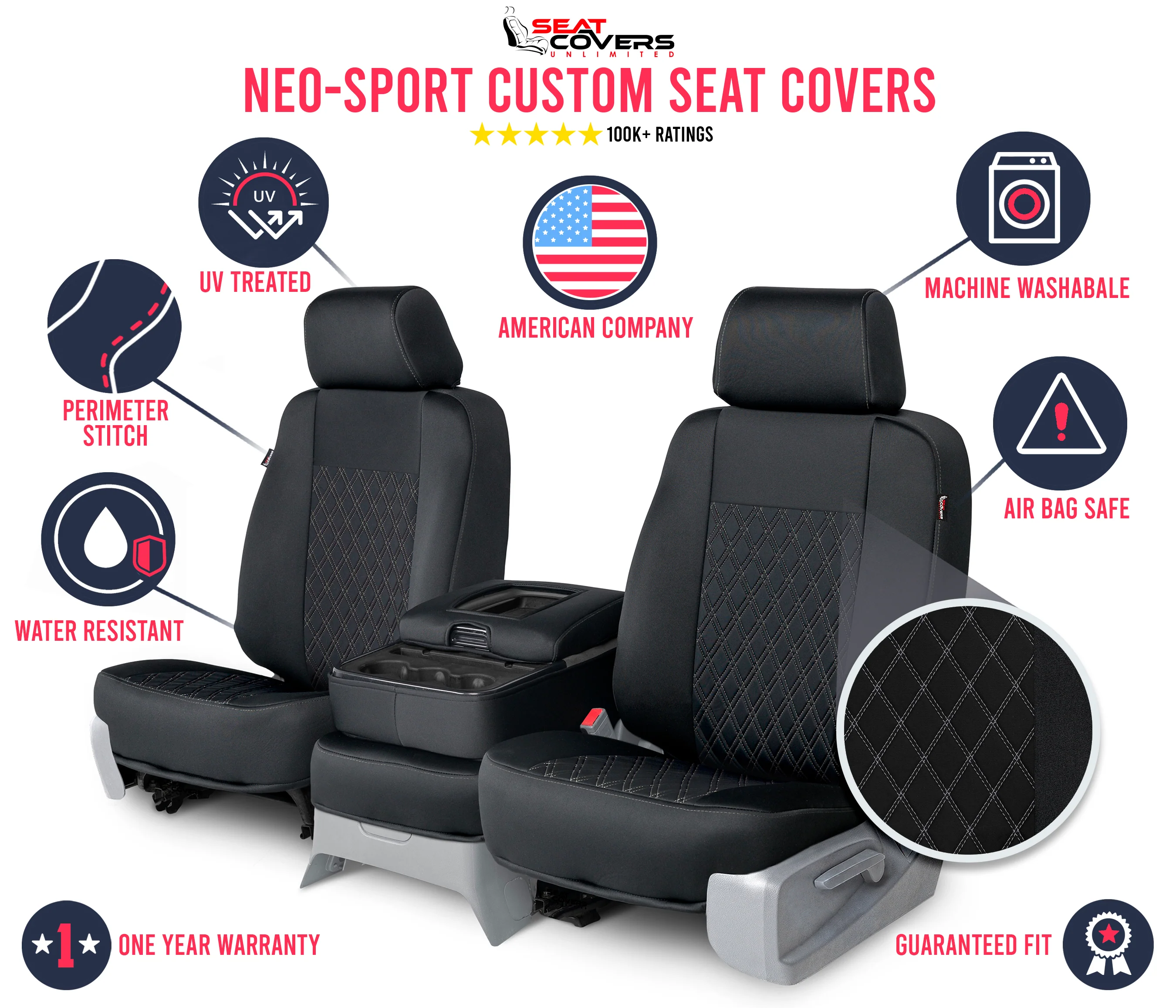 Neo-Sport - Quilted Custom Seat Covers - Image 91